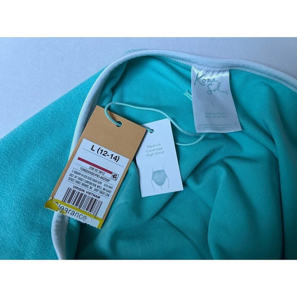 Kona Sol High Waist Bikini Bottom (L 12-14) NWT - Picture 3 of 4